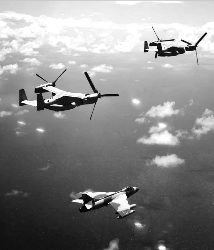 3 military aircrafts in the air